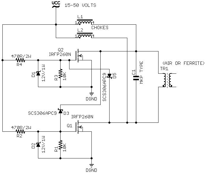 Basic ZVS Driver Schematic