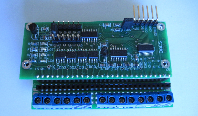 Photo of DACS mated to the Motherboard